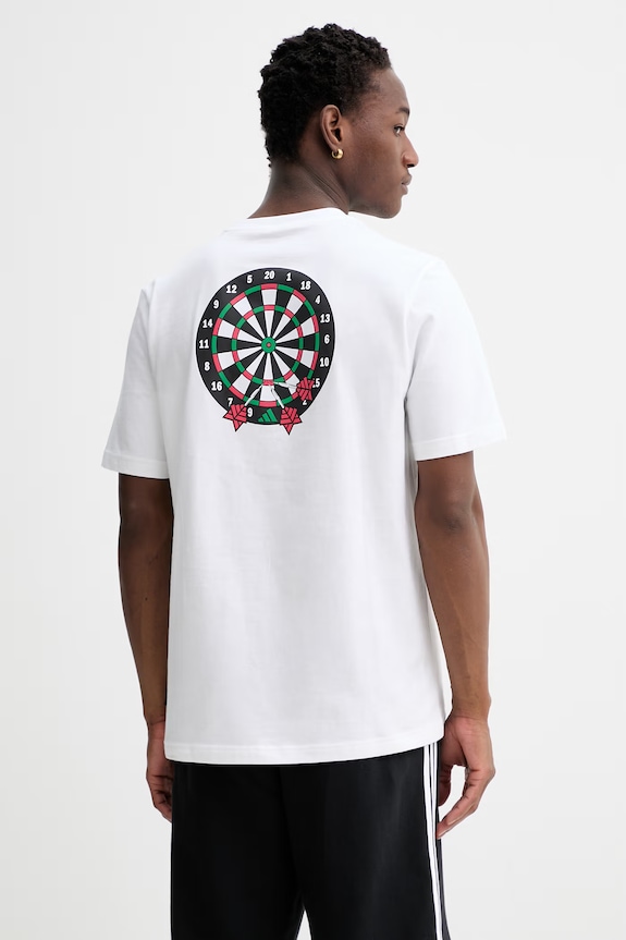 adidas t-shirt bawełniany Novelty nadruk biały JZ5041