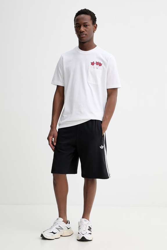 adidas t-shirt bawełniany Novelty JZ5041 biały SS26