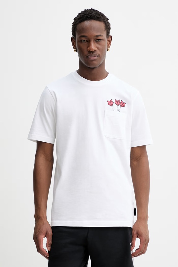 Odzież adidas t-shirt bawełniany Novelty JZ5041 biały