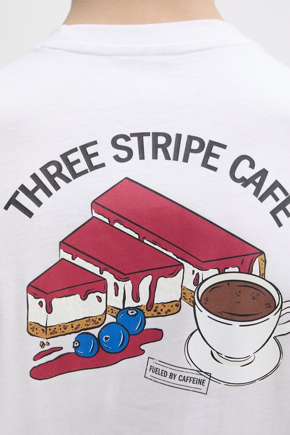 Bavlněné tričko adidas Coffee Cafe KB2497 bílá