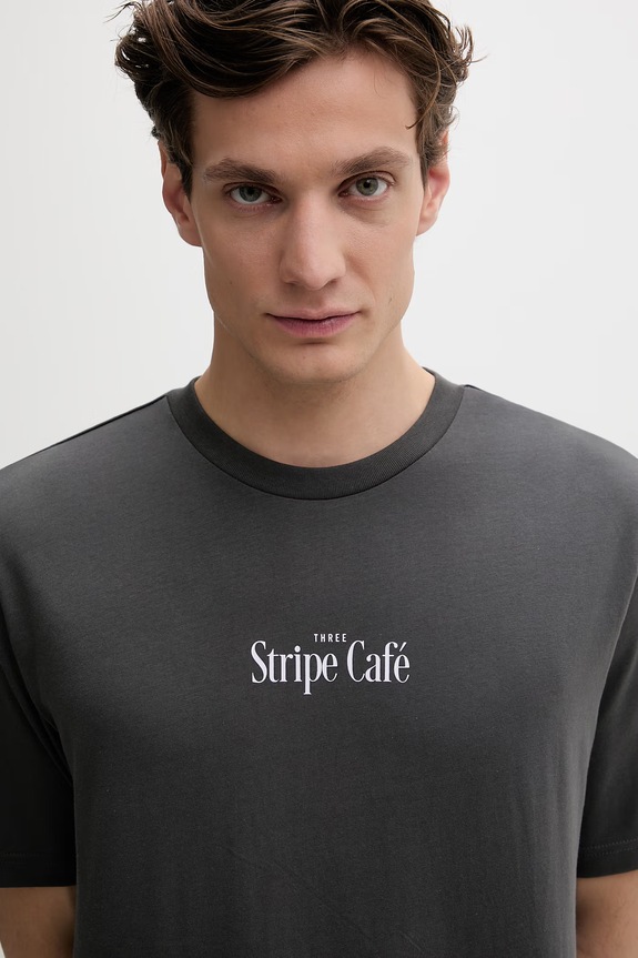 Хлопковая футболка adidas Coffee Cafe серый KB2502