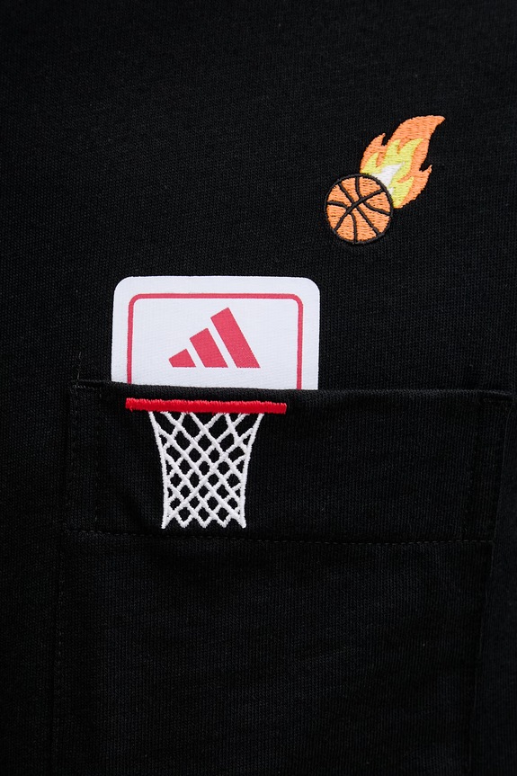Bavlněné tričko adidas The Mini Embroidery KB2526 černá