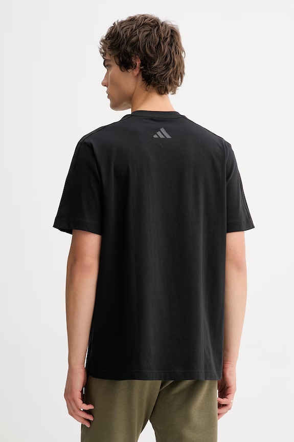 Ρούχα Βαμβακερό μπλουζάκι adidas Coffee Cafe KB4847 μαύρο