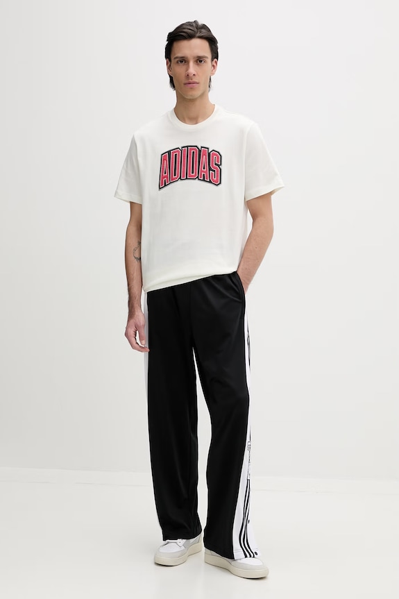 adidas tricou din bumbac Stadium KB4928 bej SS26