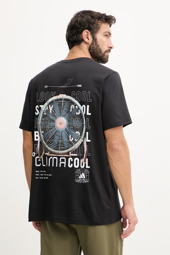 Μπλουζάκι προπόνησης adidas Performance στάμπα μαύρο KB9407