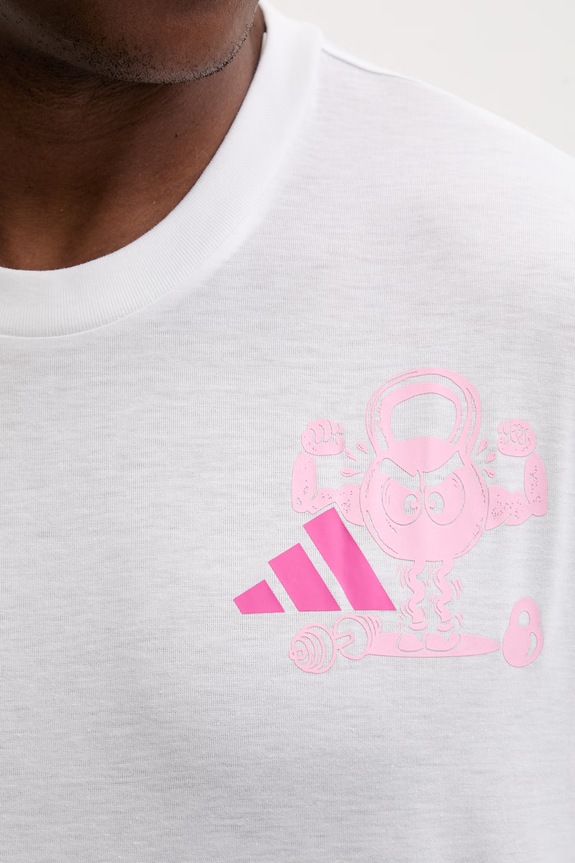 adidas Performance tricou de antrenament KB9411 alb