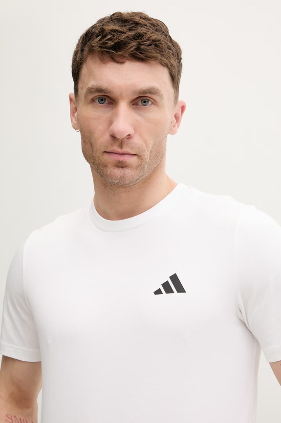 adidas Performance t-shirt męski bawełniany beżowy KB9492
