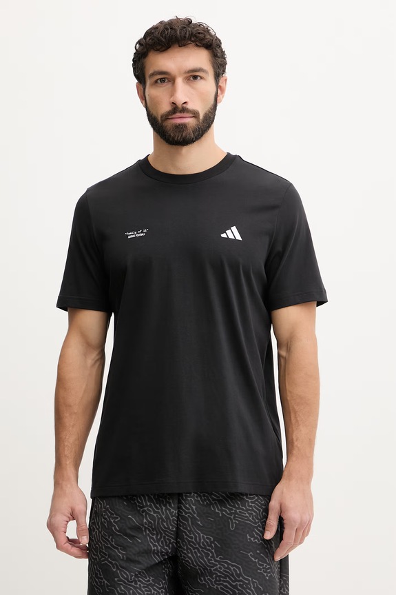 Αθλητικό μπλουζάκι adidas Performance βαμβάκι μαύρο KB9495