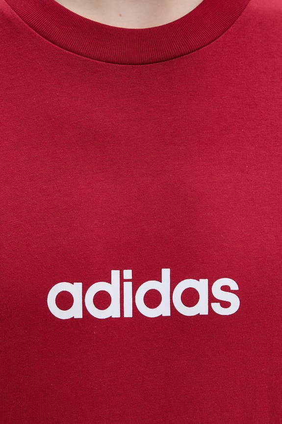 Bavlněné tričko adidas KC0881 červená