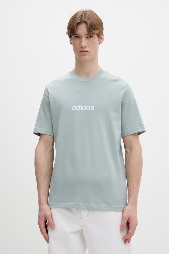 Βαμβακερό μπλουζάκι adidas βαμβάκι τιρκουάζ KC0882