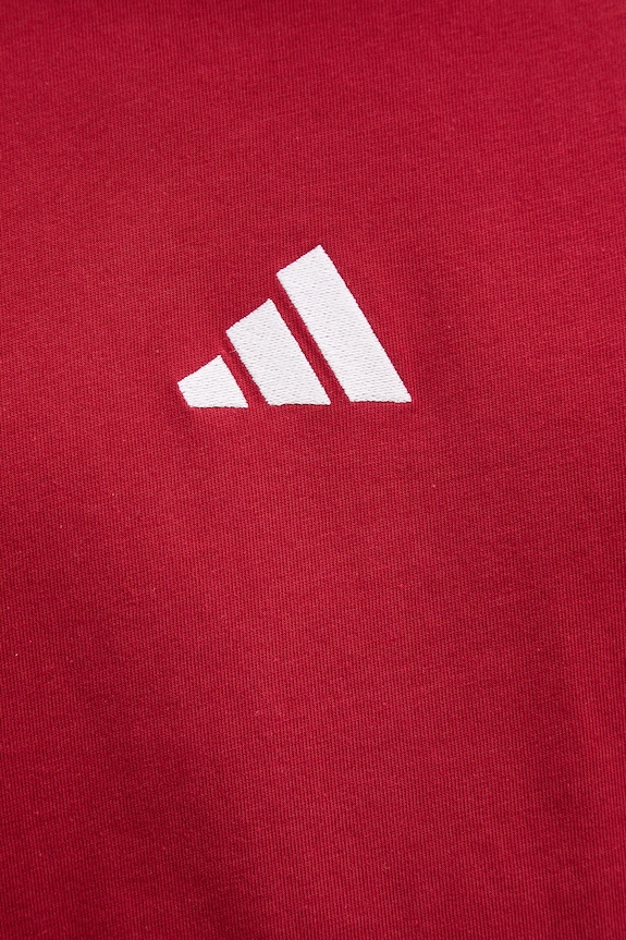 Bavlněné tričko adidas KC0902 červená