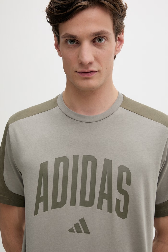 Бавовняна футболка adidas Collegiate зелений KC3417