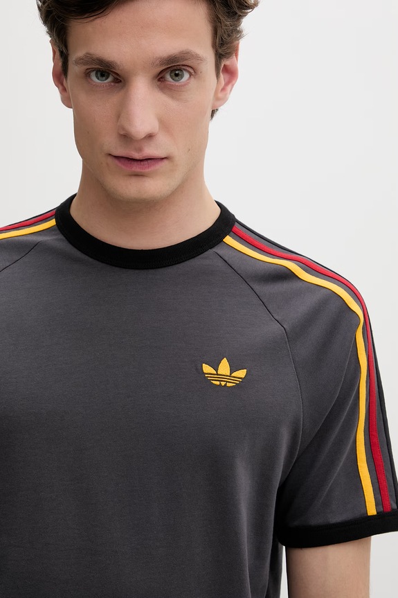 Бавовняна футболка adidas Originals сірий KC8637