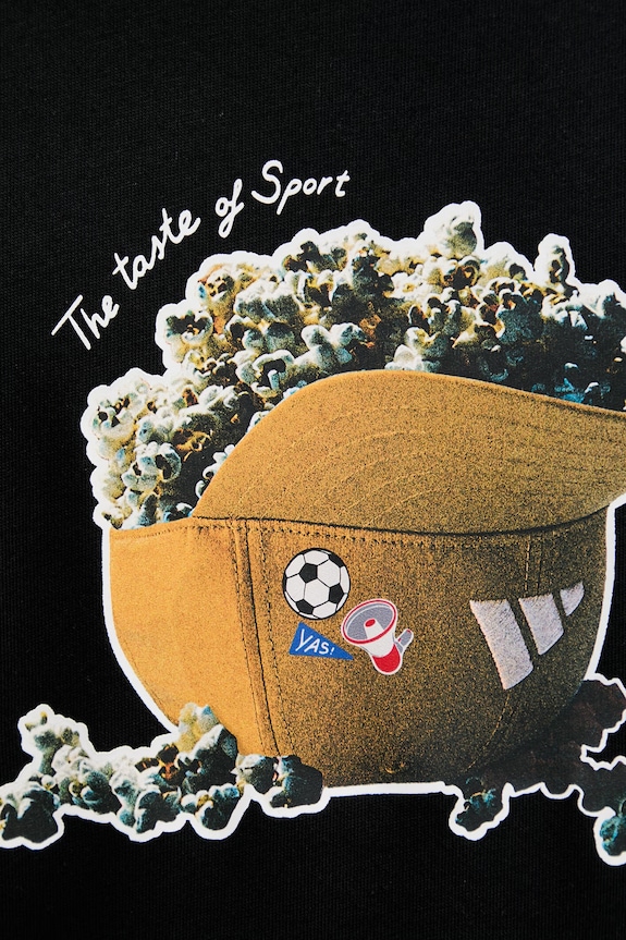 Bavlněné tričko adidas Popcorn KD3928 černá