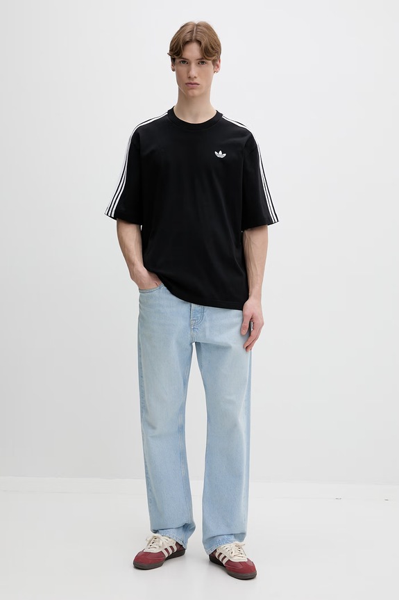 adidas Originals pamut póló KD4095 fekete SS26