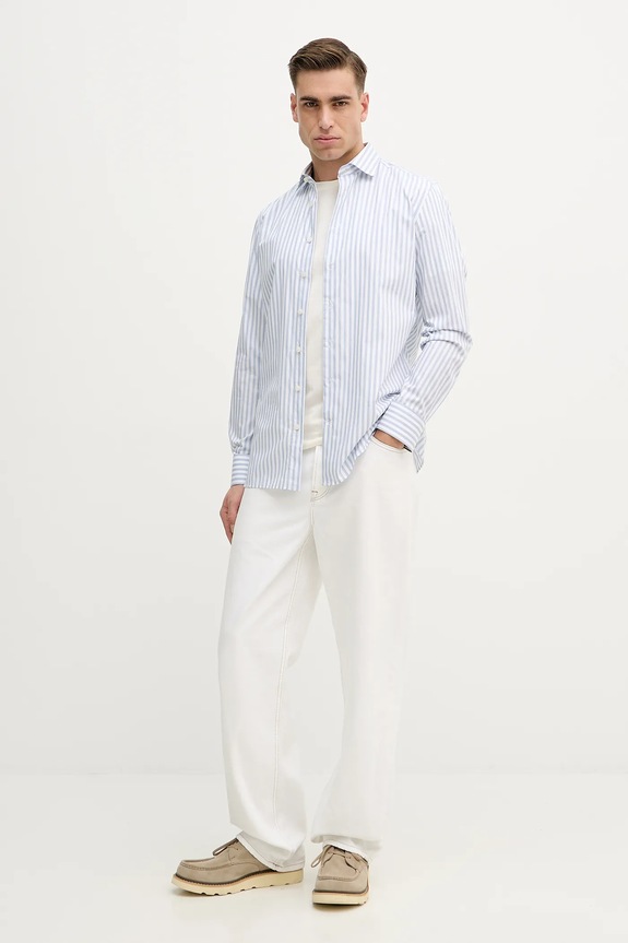 Bavlnené tričko Hackett London HM5000056 béžová SS26