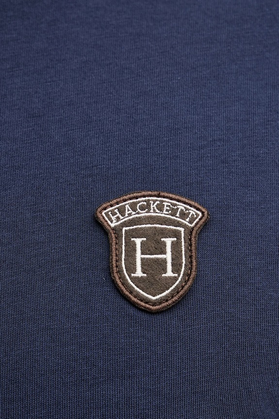 Bavlnené tričko Hackett London HM5000063 tmavomodrá