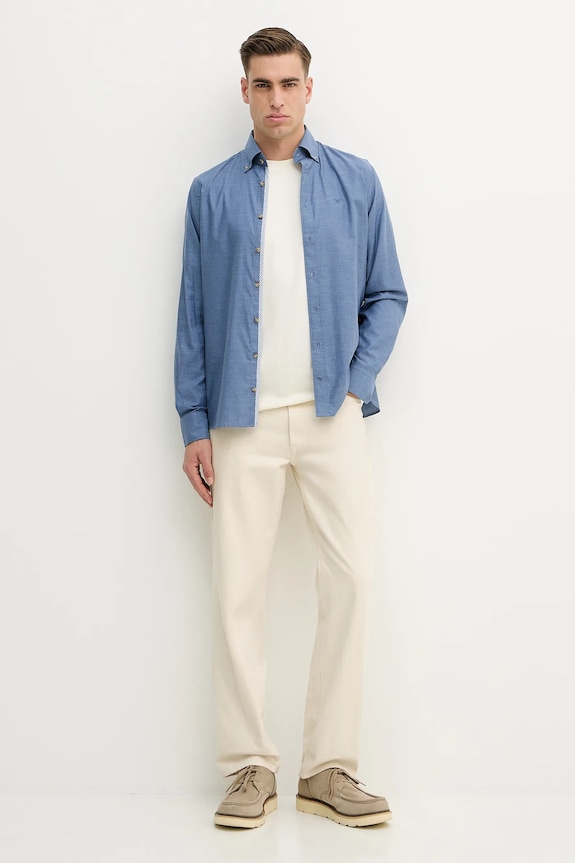 Bavlnené tričko Hackett London HM5000067 béžová SS26