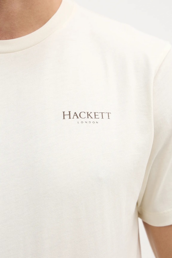 Bavlnené tričko Hackett London HM5000067 béžová