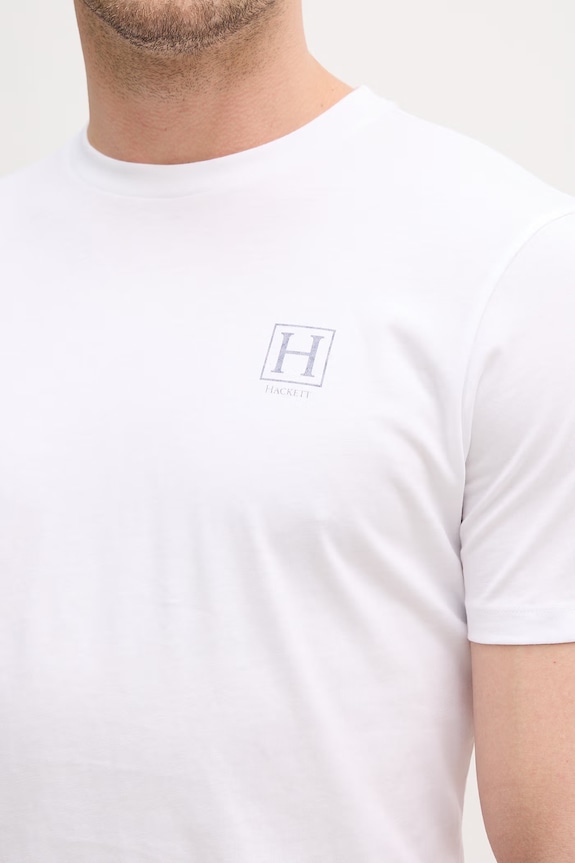 Hackett London tričko pánske bavlnené HM5000077 biela