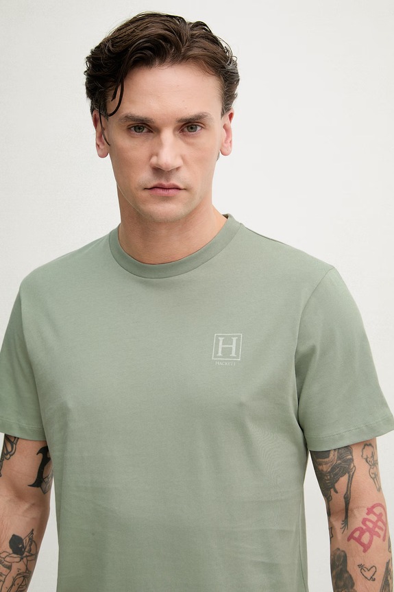Hackett London tričko pánske bavlnené zelená HM5000077