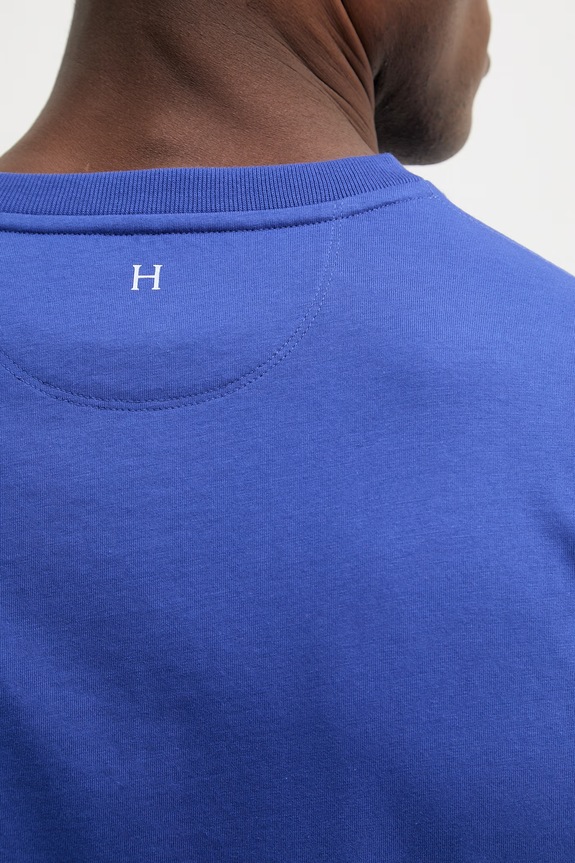 Hackett London t-shirt bawełniany fioletowy HM5000090