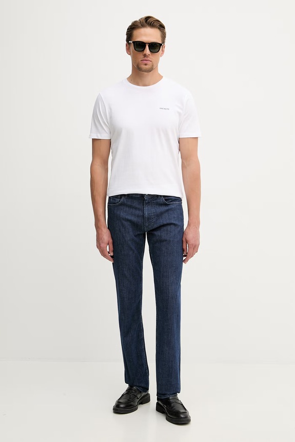 Hackett London T-shirt Ανδρικό βαμβακερό HM5000092 λευκό SS26