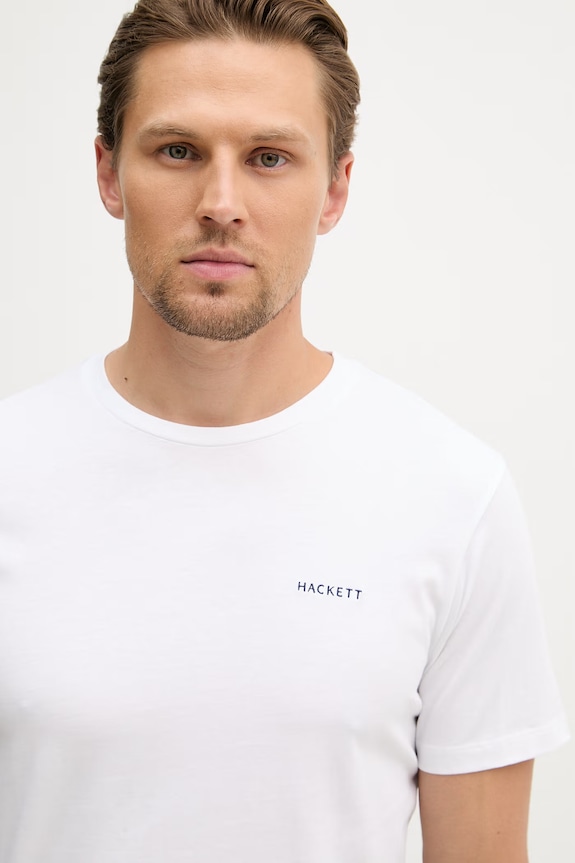 Hackett London T-shirt Ανδρικό βαμβακερό λευκό HM5000092