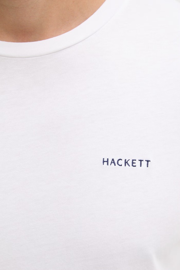 Hackett London T-shirt Ανδρικό βαμβακερό HM5000092 λευκό