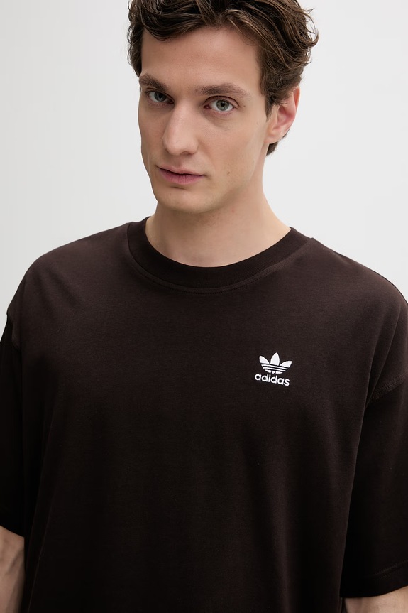 adidas Originals t-shirt bawełniany brązowy KE1142