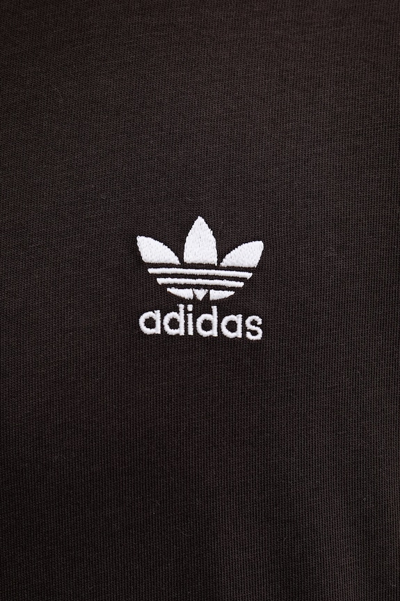 Βαμβακερό μπλουζάκι adidas Originals KE1146 καφέ