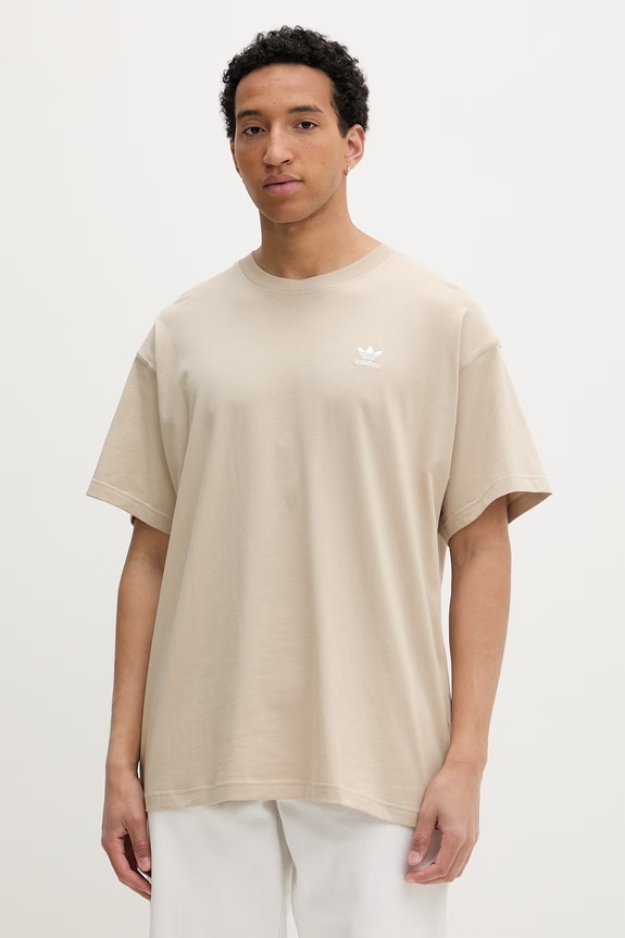 adidas Originals T-shirt męski bawełniany beżowy KE1185