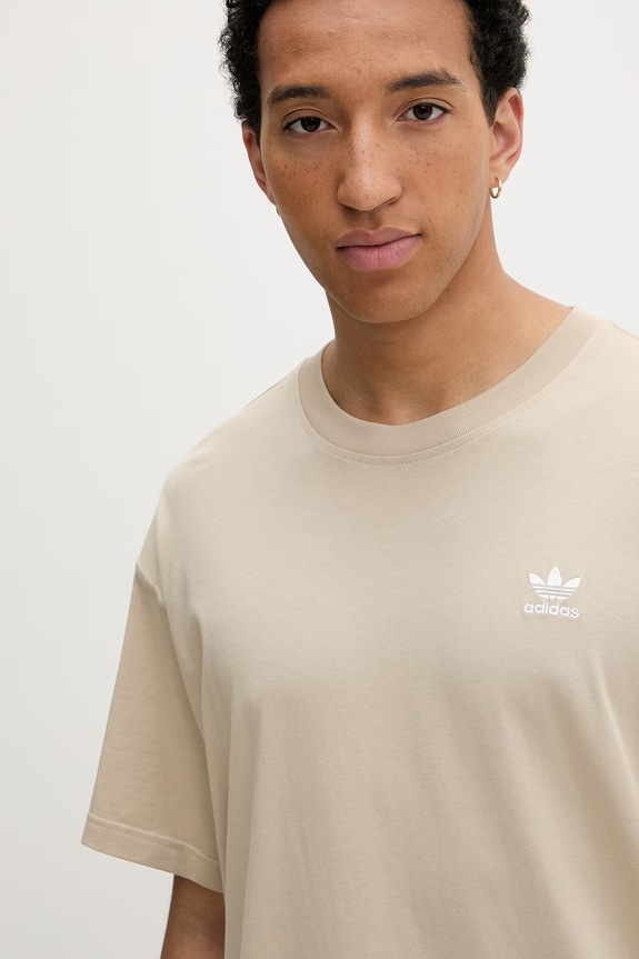 adidas Originals T-shirt męski bawełniany beżowy KE1185