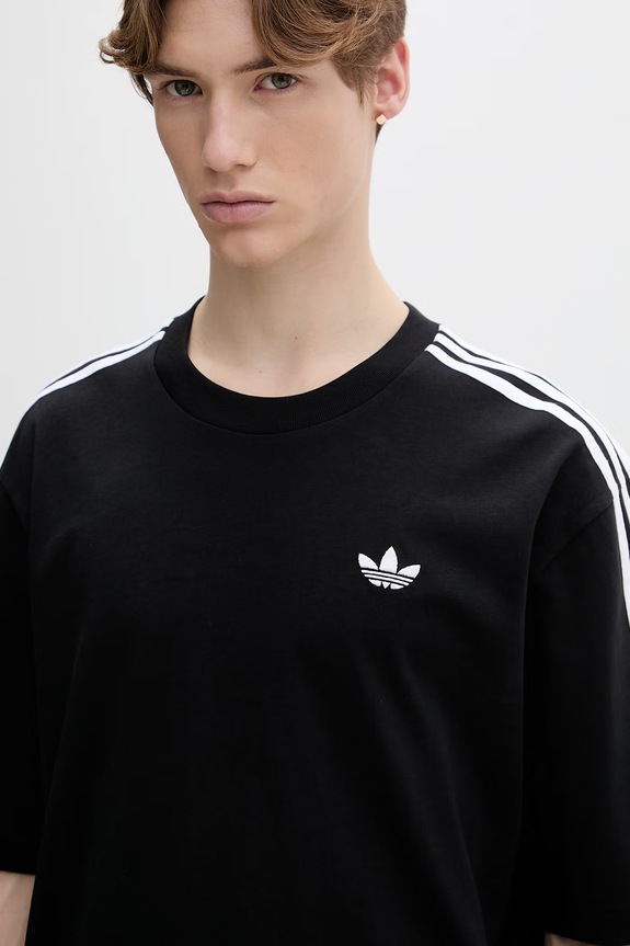 Βαμβακερό μπλουζάκι adidas Originals μπεζ KE1189