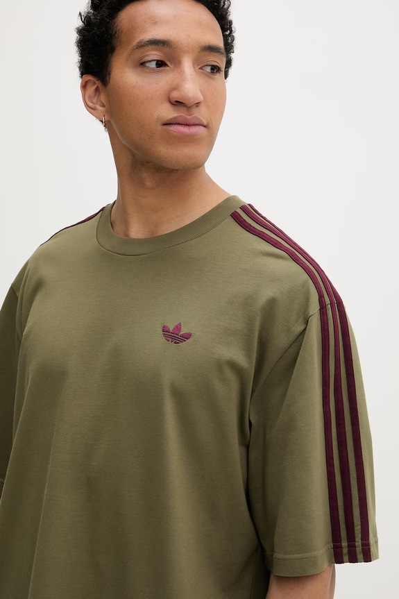 adidas Originals T-shirt męski bawełniany zielony KE1590