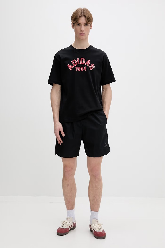 Pamučna majica adidas Originals KE2250 crna SS26