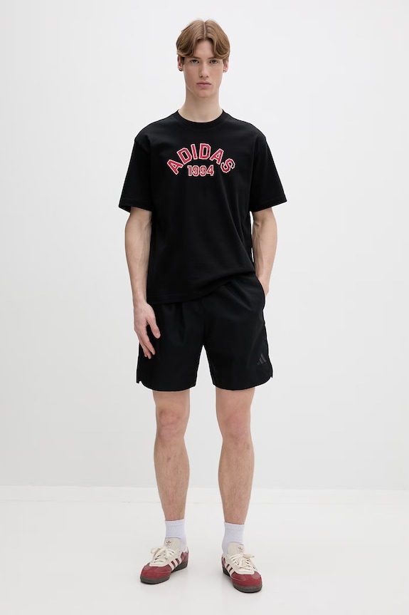 Pamučna majica adidas Originals KE2250 crna SS26