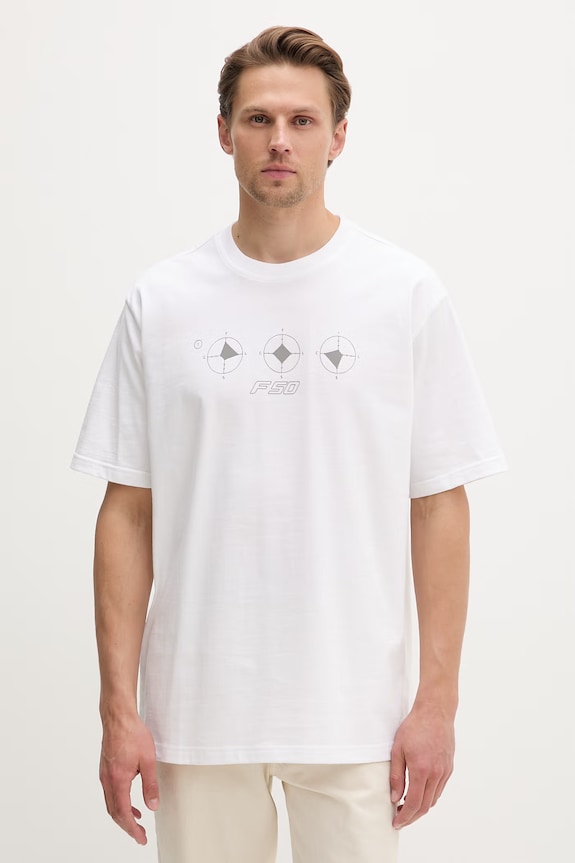 Odzież adidas Originals T-shirt oversize męski bawełniany KE2674 biały