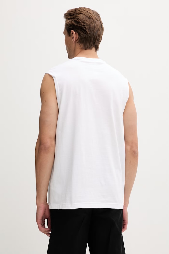 Ρούχα adidas Originals τοπ ανδρικό βαμβακερό KE3396 λευκό