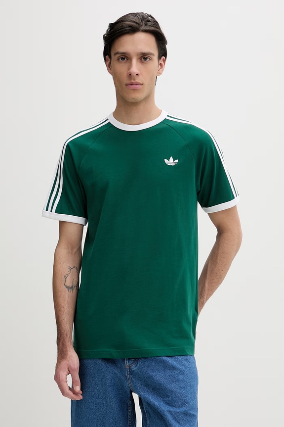 adidas Originals basic tričko pánske bavlnené zelená KE3534