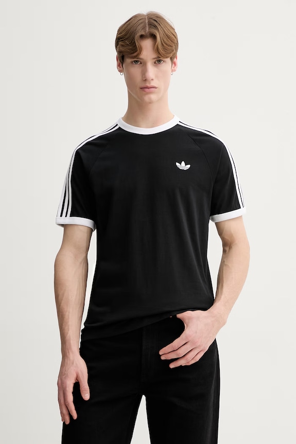adidas Originals tricou din bumbac imprimeu negru KE3538