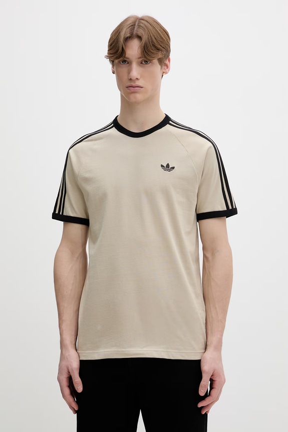 Βαμβακερό μπλουζάκι adidas Originals βαμβάκι μπεζ KE7964