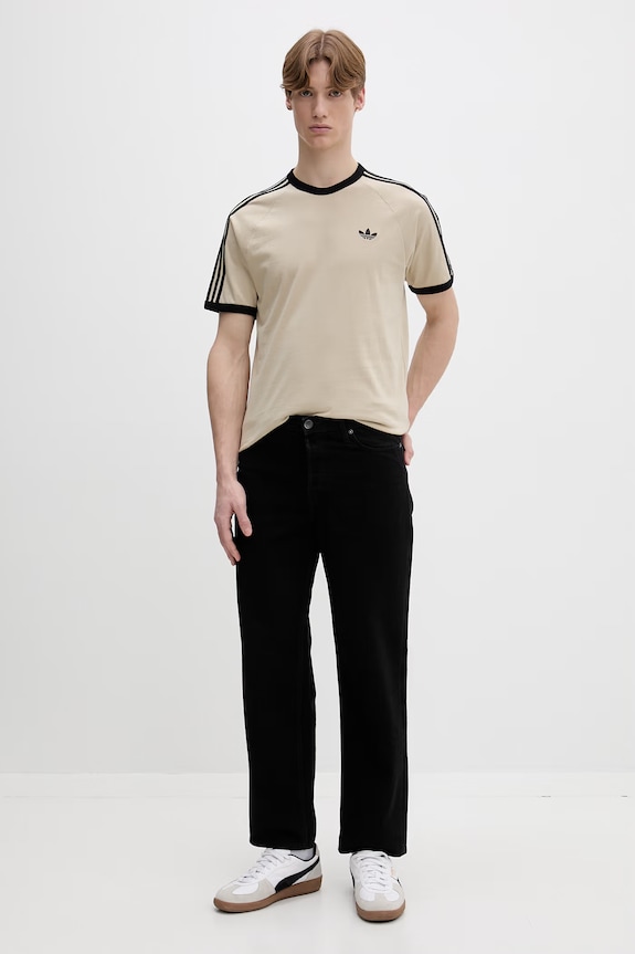 Βαμβακερό μπλουζάκι adidas Originals KE7964 μπεζ SS26