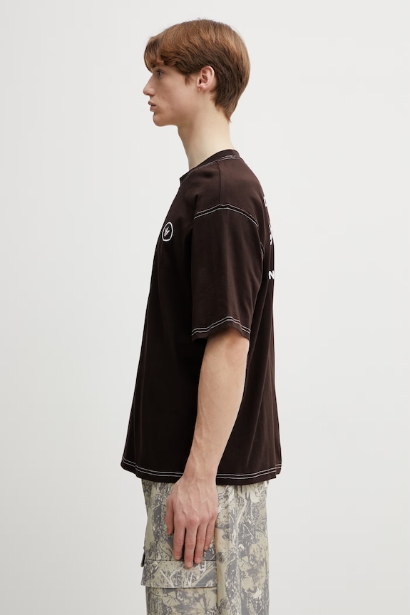 adidas Originals t-shirt bawełniany KG6436 brązowy SS26