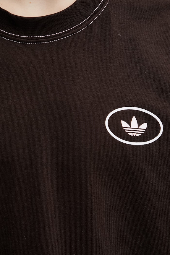 adidas Originals t-shirt bawełniany brązowy KG6436