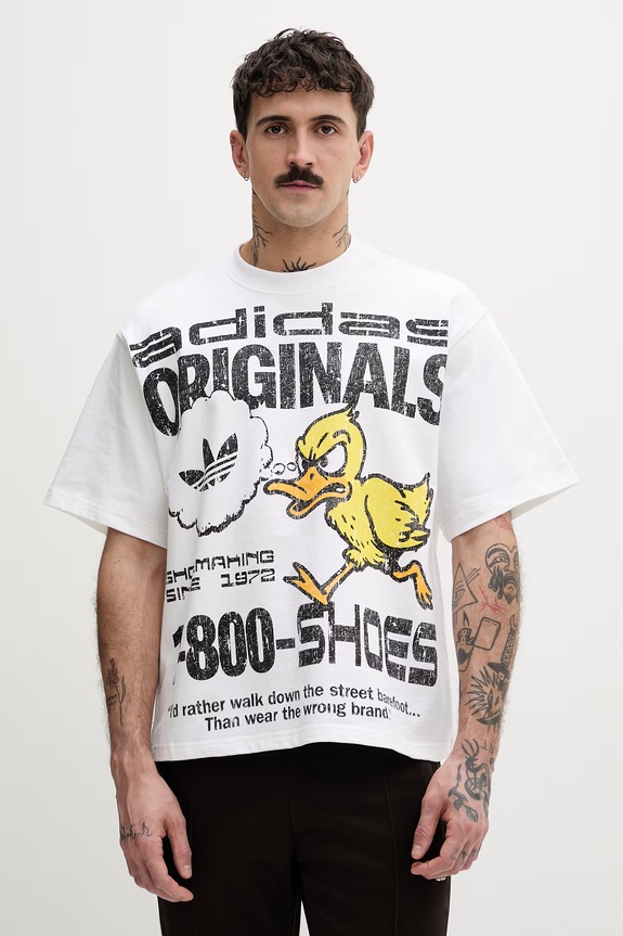 Bavlnené tričko adidas Originals relaxed biela KG6439