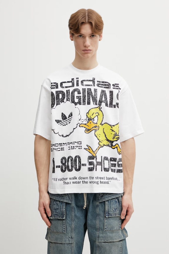 adidas Originals t-shirt bawełniany nadruk biały KG6439