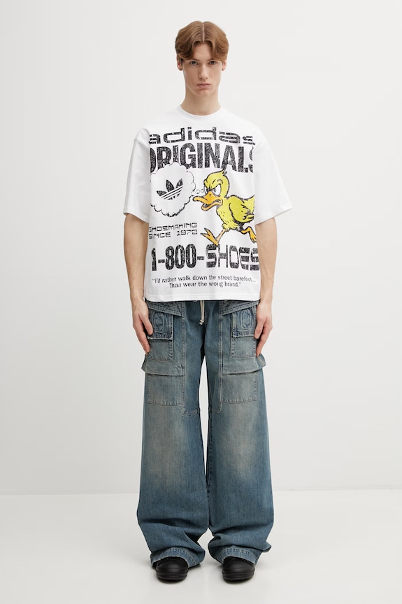 adidas Originals t-shirt bawełniany KG6439 biały