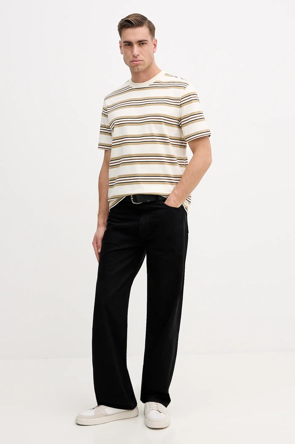 Barbour tricou din bumbac Sandwick MTS1530 bej SS26