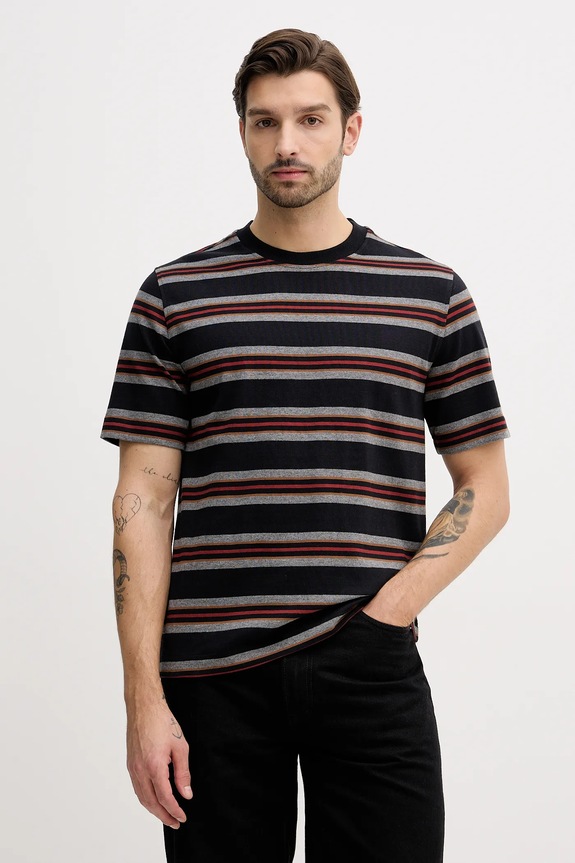 Bavlnené tričko Barbour Sandwick relaxed čierna MTS1530